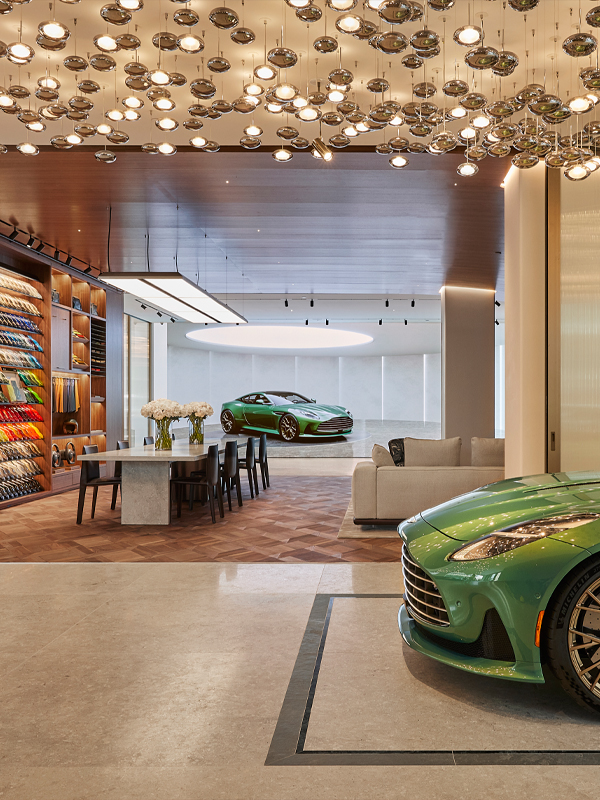 Custom Chandelier by VISO at Aston Martin Q New York